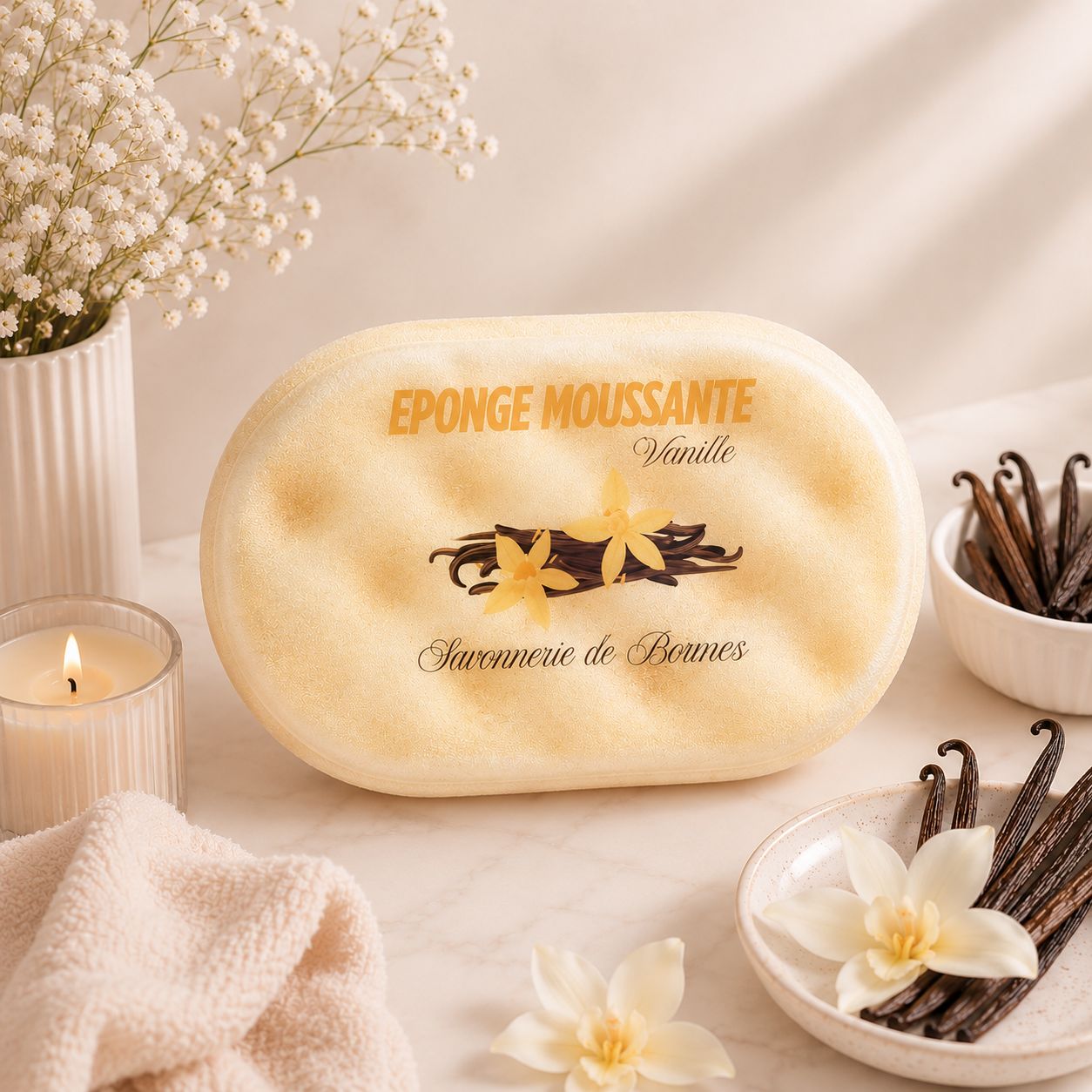 Éponge moussante - Vanille ✨
