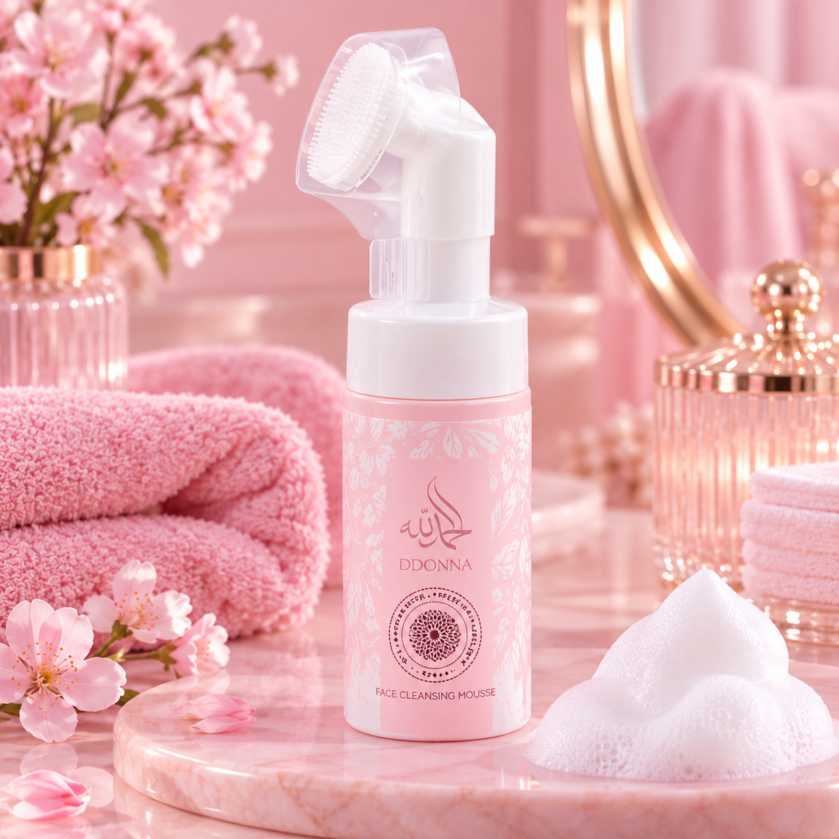 Mousse démaquillante et nettoyante visage - Pinky