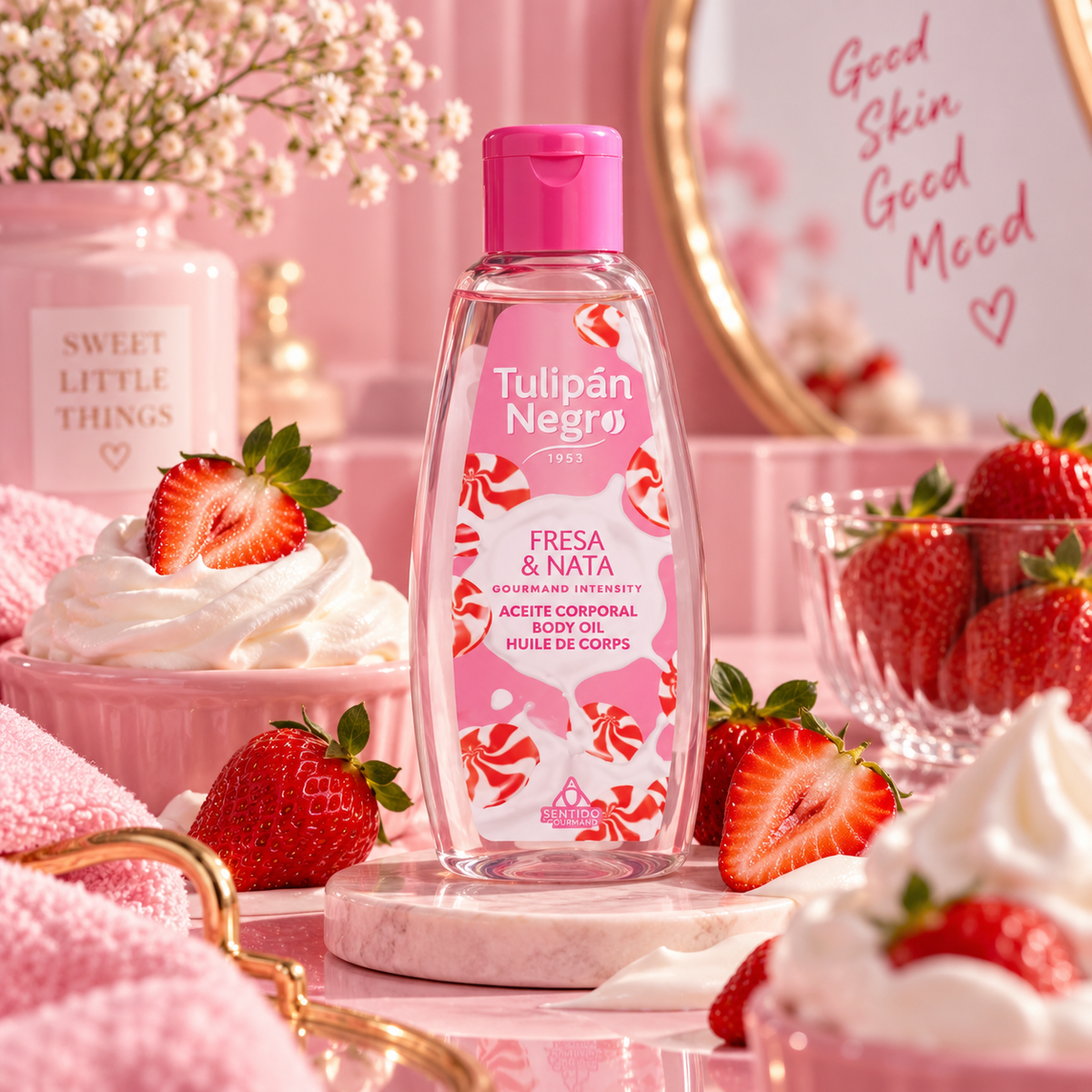 Huile corporelle - Fraise chantilly