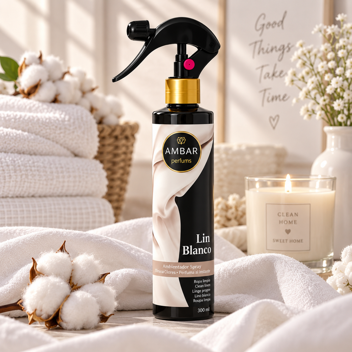 Spray ambiance & tissus - Lin blanc