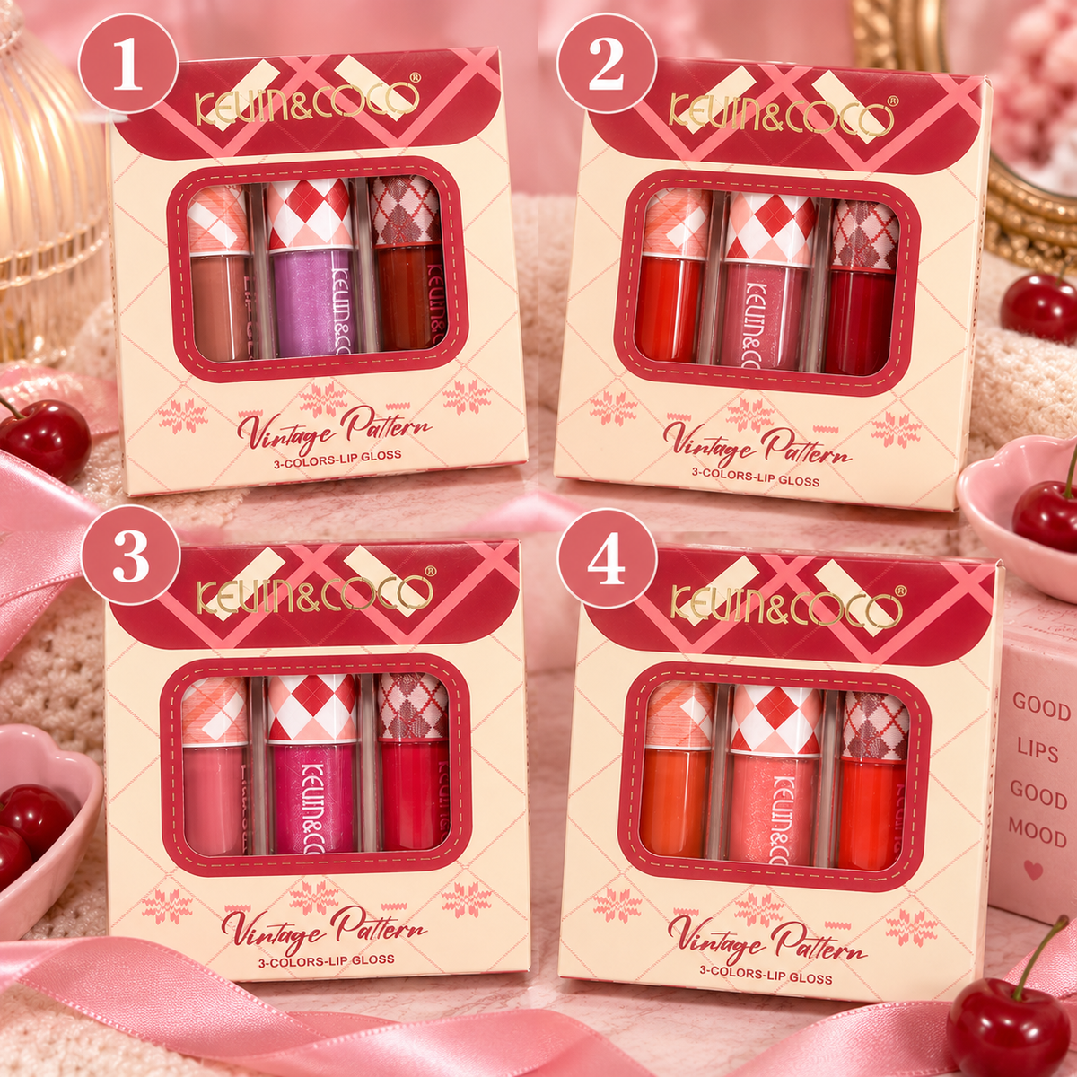 Coffret lèvres - Vintage pattern