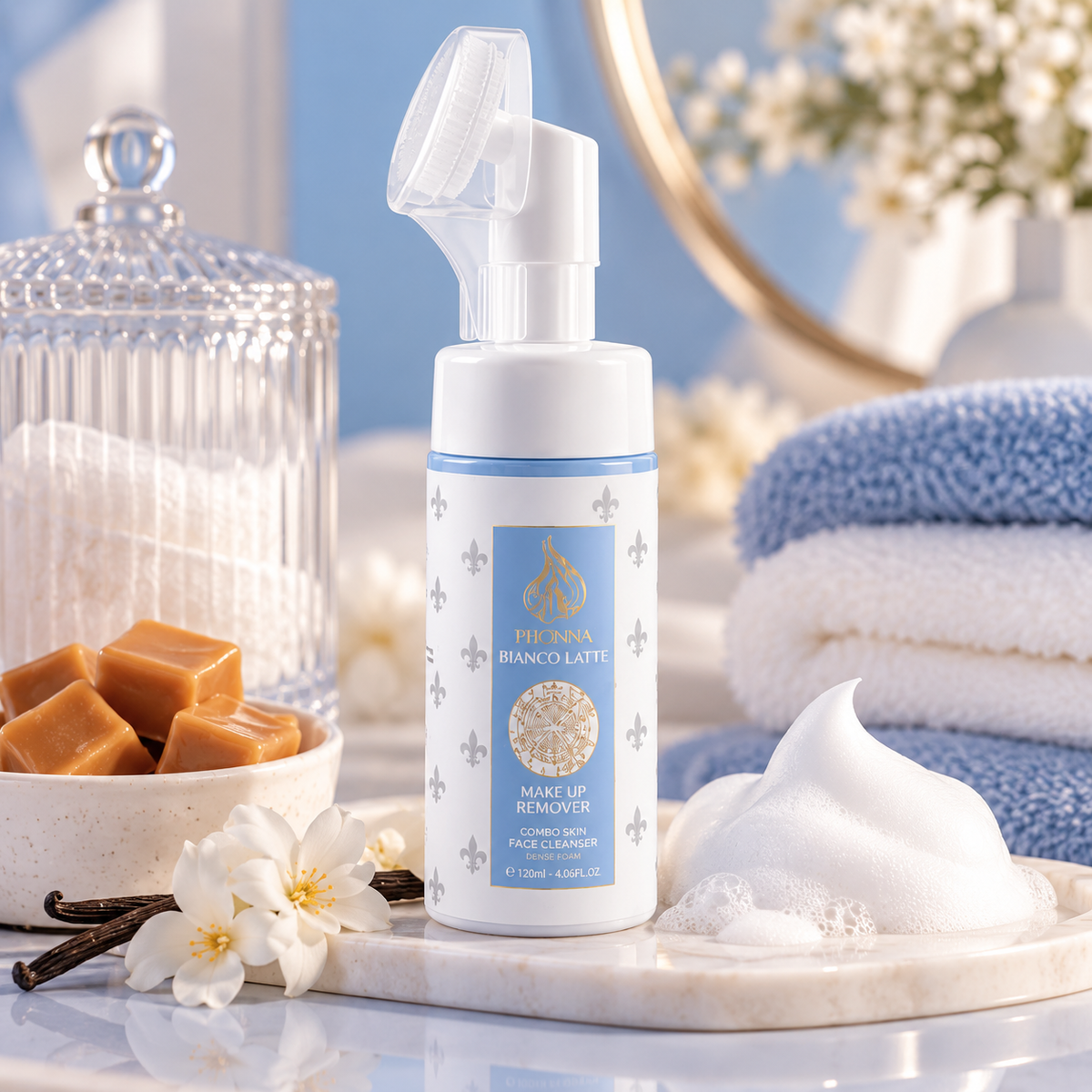Mousse démaquillante et nettoyante visage - Bianco latte