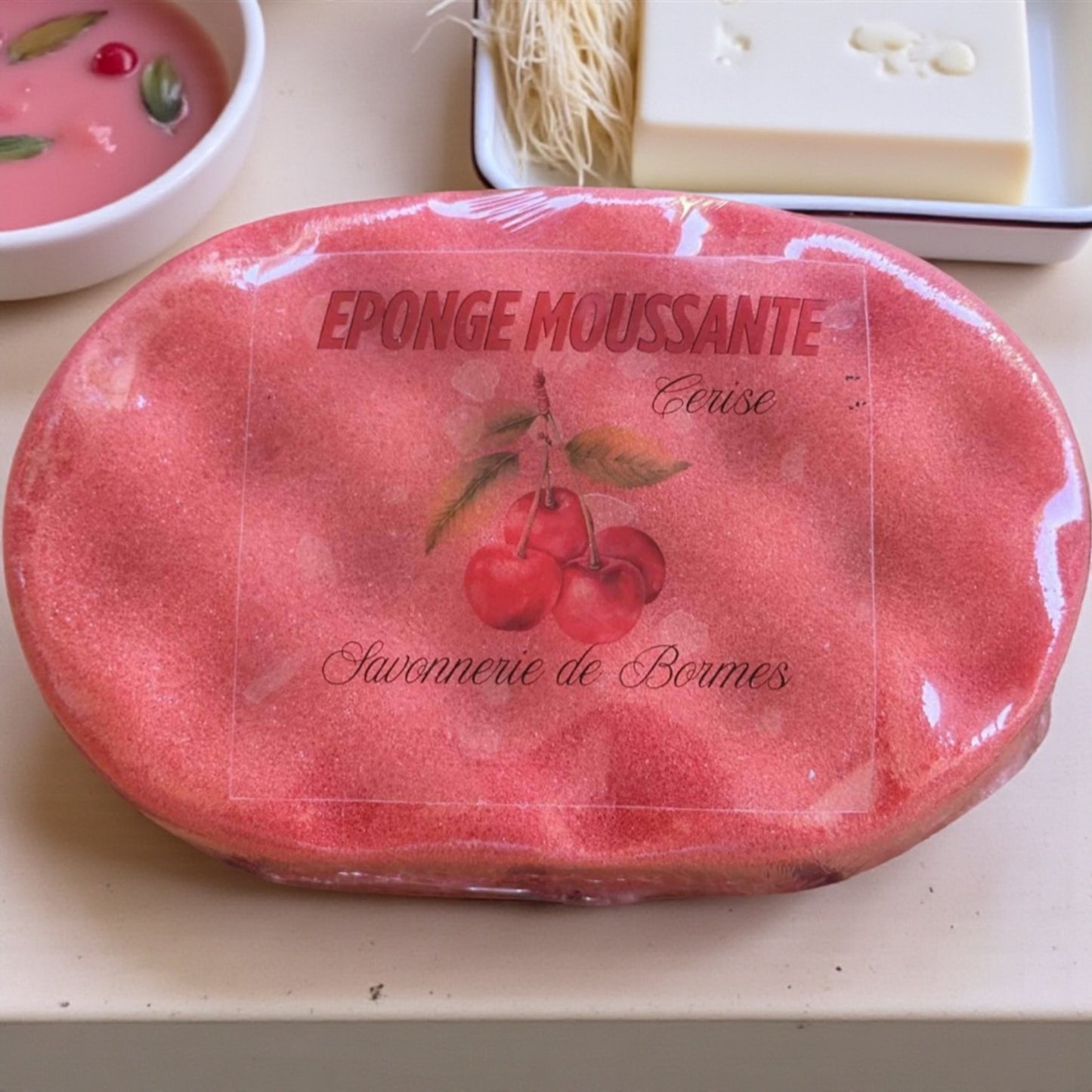 Éponge moussante - Cerise 🍒