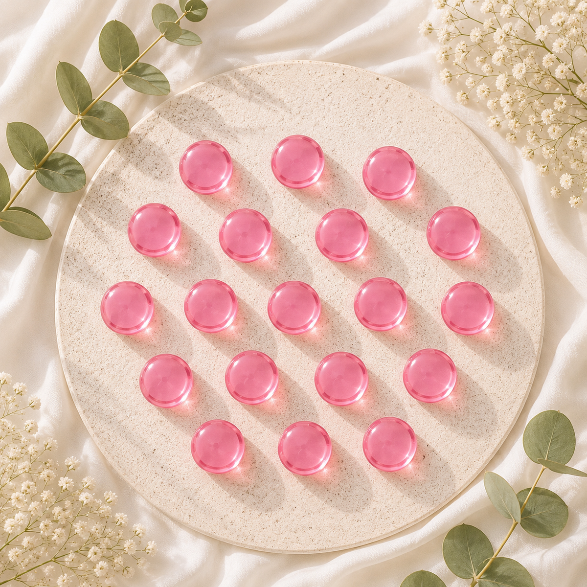 Perle de bain nacrée - Rose
