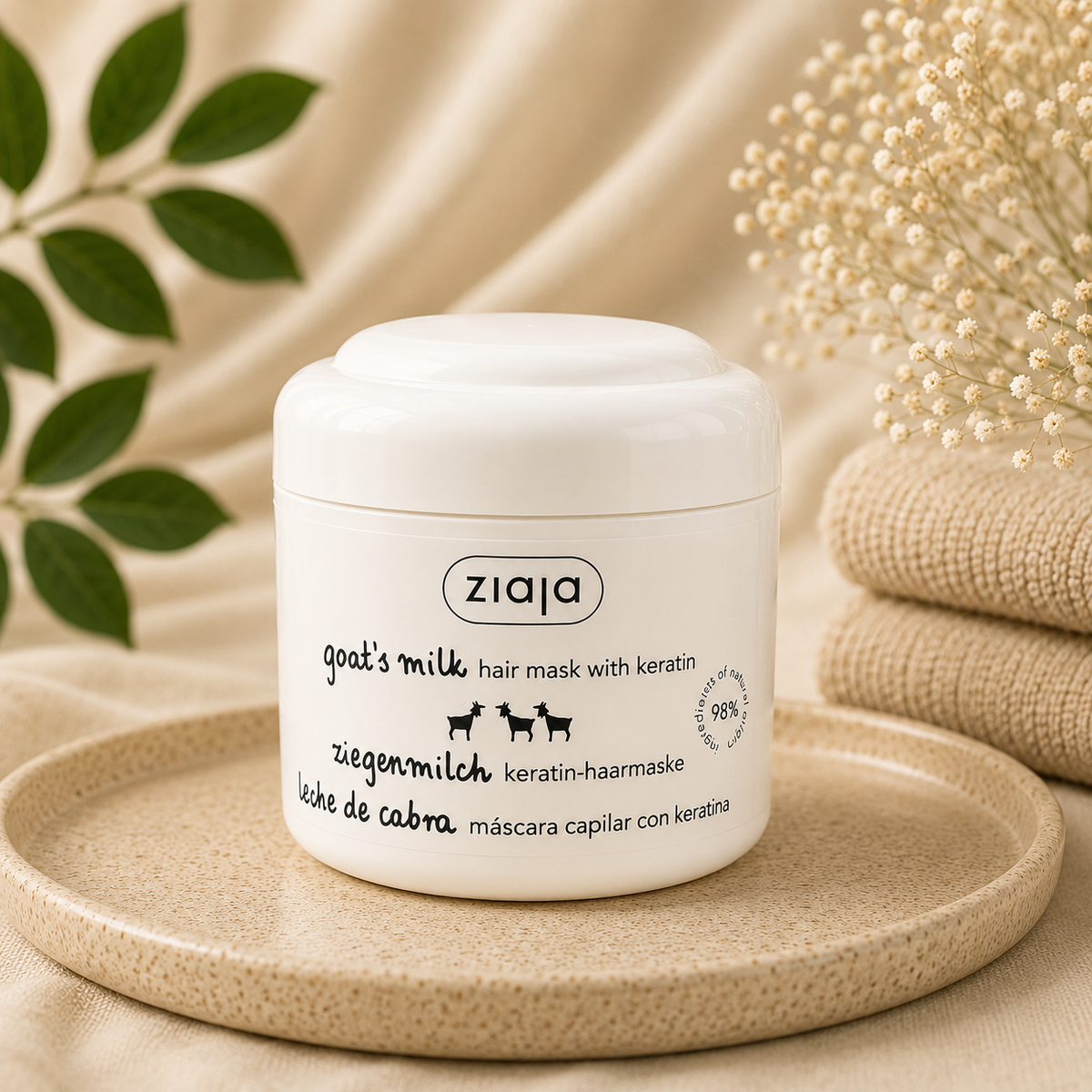 Masque cheveux revitalisant - Kératine & lait de chèvre