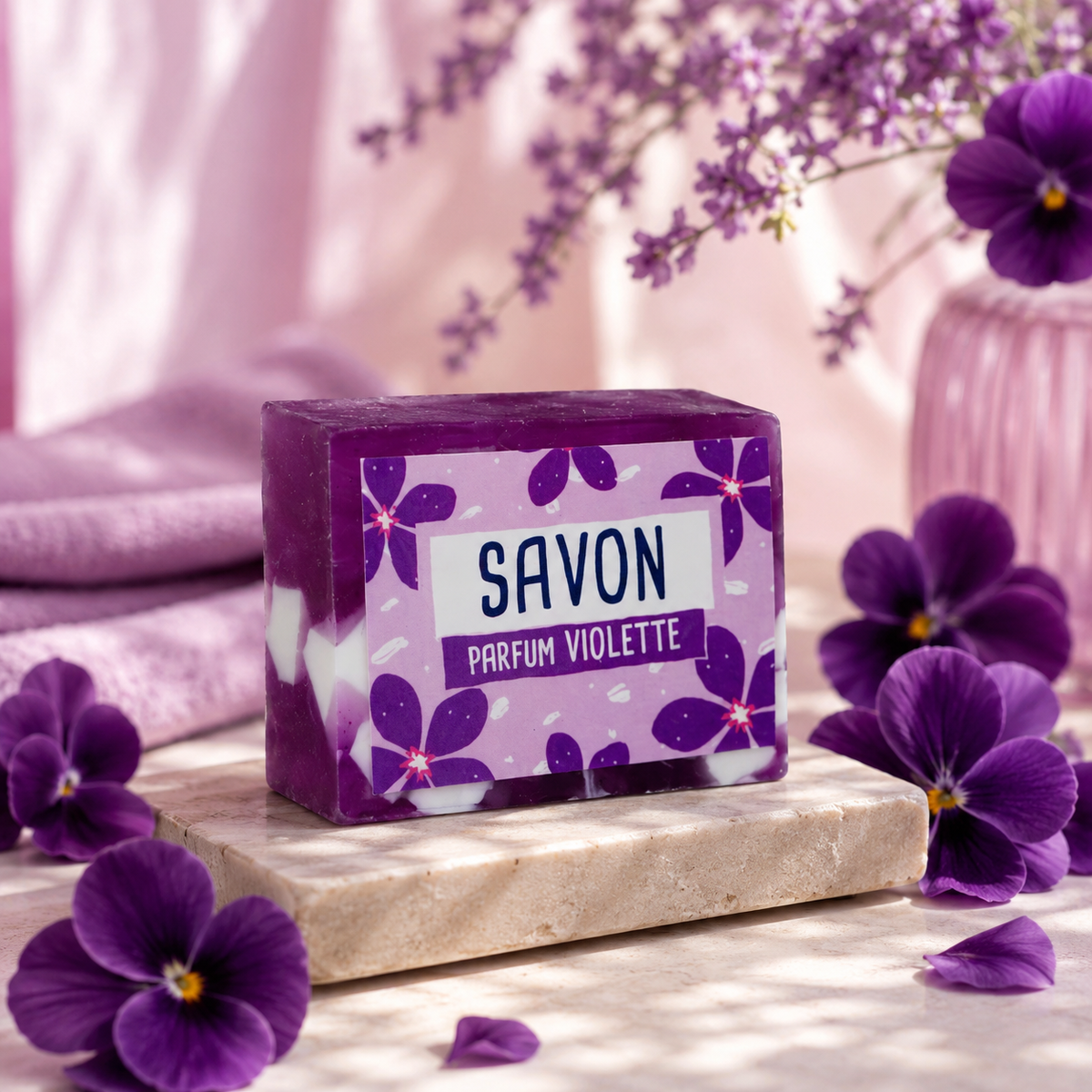 Savon en tranche - Violette