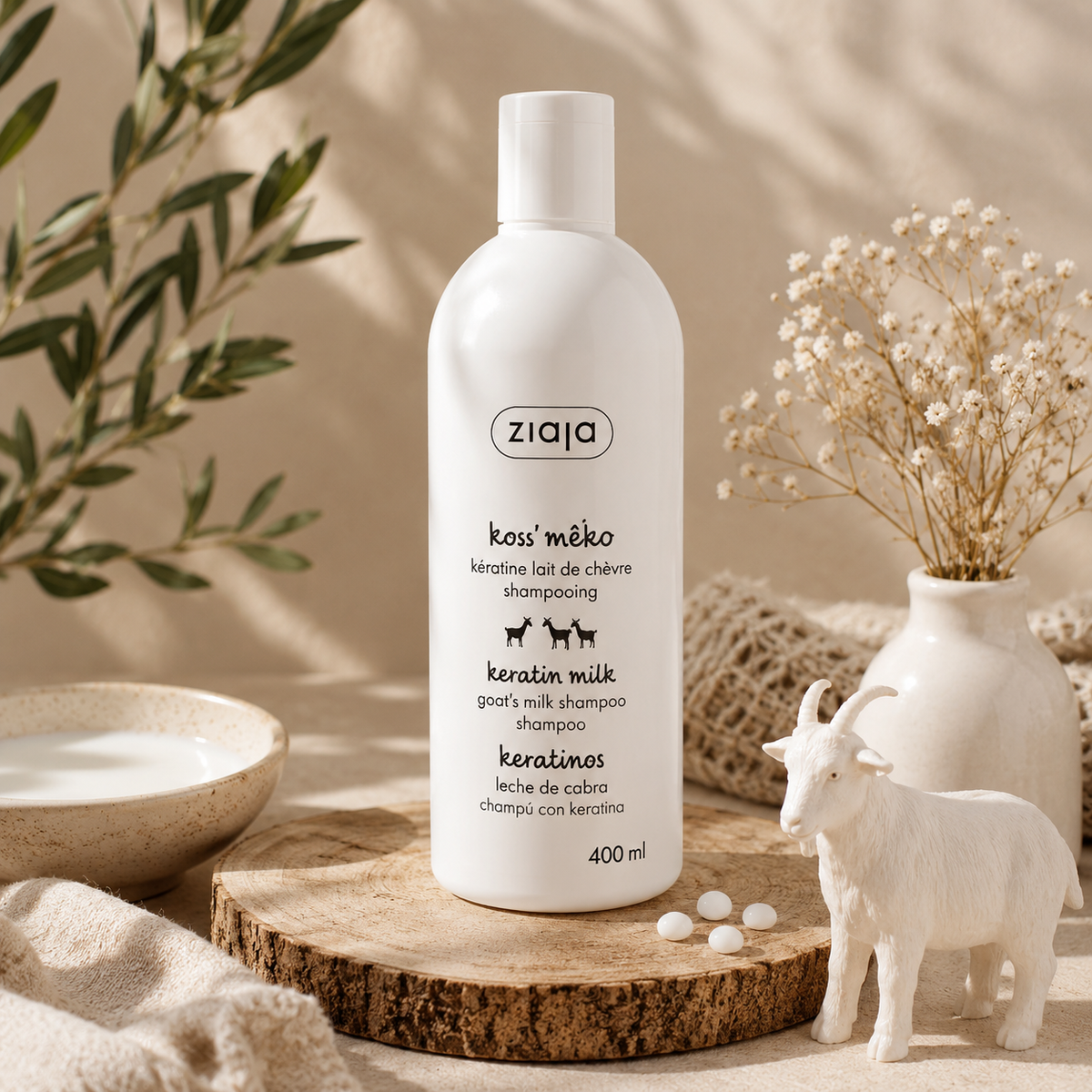 Shampoing - Kératine & lait de chèvre
