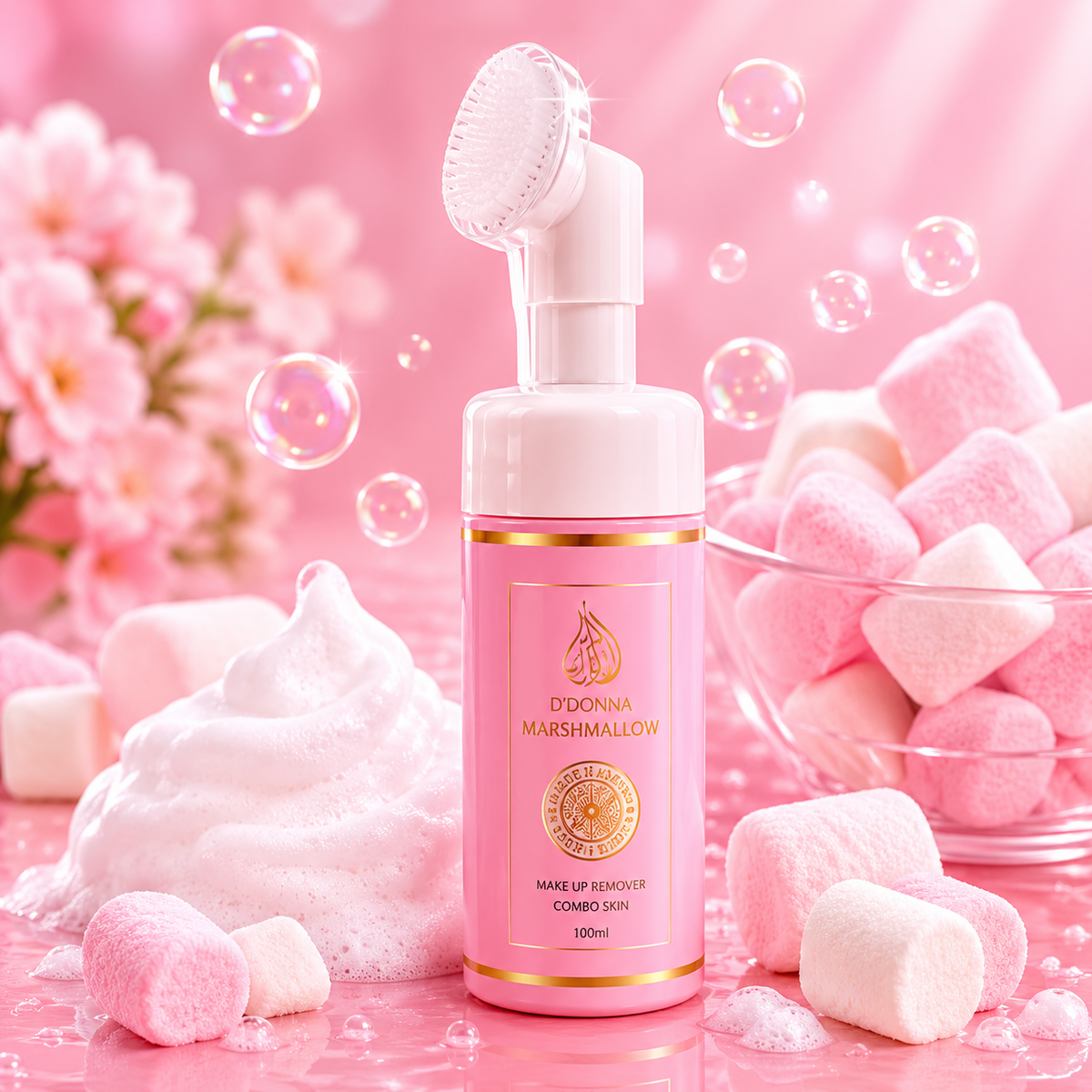 Mousse démaquillante et nettoyante visage - Marshmallow