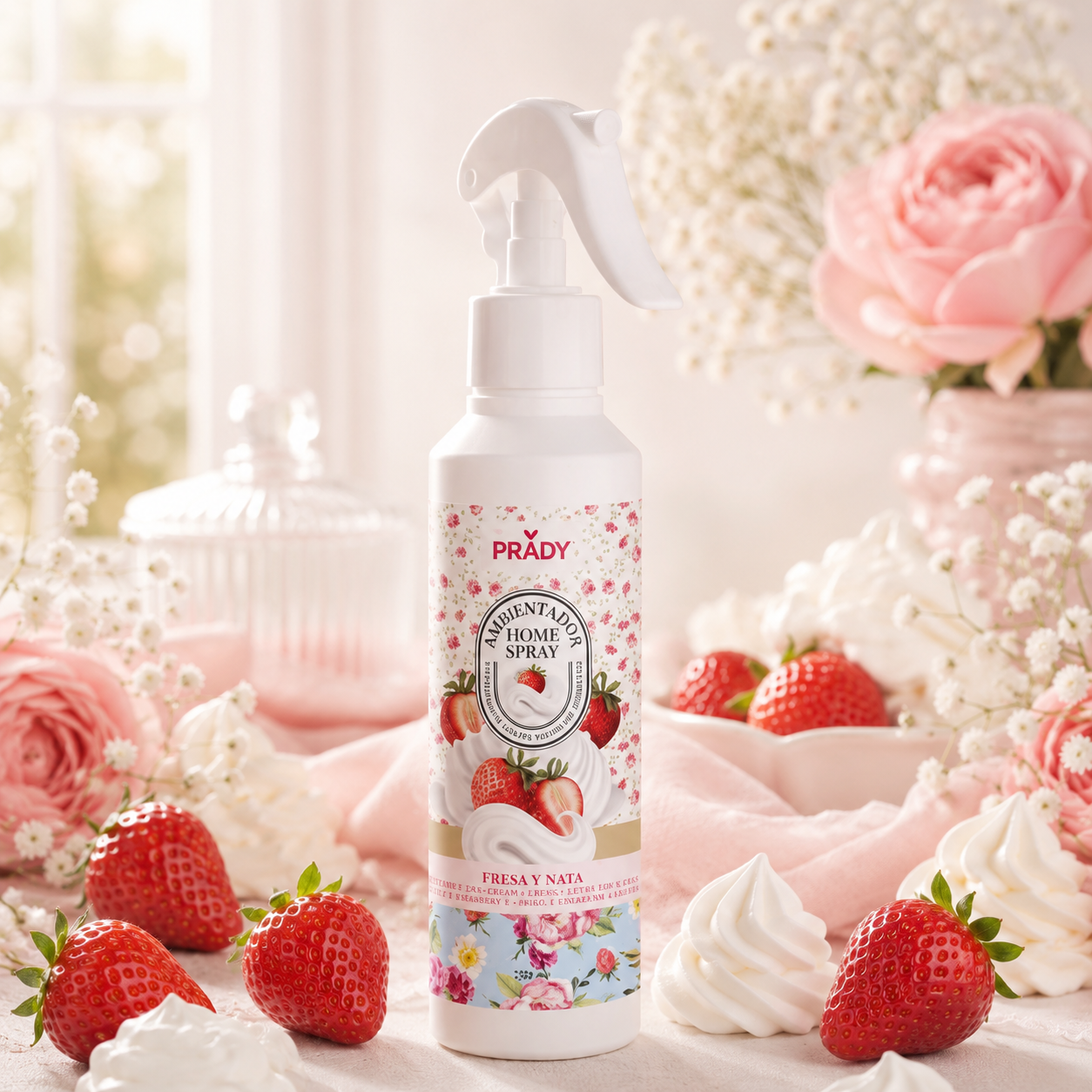 Spray ambiance & tissus - Fraise chantilly 🍦